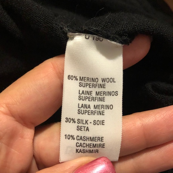 Georgina Brandolini cashmere sheer sleeve top S/M - Picture 7 of 8